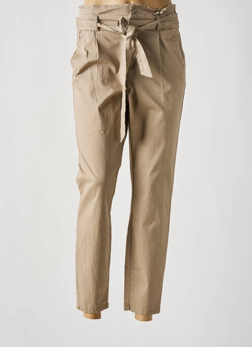 Pantalon 7/8 taille haute taille haute marron VERO MODA femme