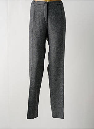 Pantalon droit taille à pinces taille haute gris ANNE KELLY femme