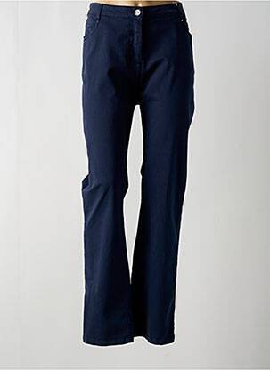 Pantalon slim tissage popeline taille normale bleu DIANE LAURY femme