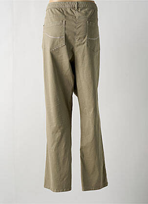 Pantalon slim tissage popeline taille normale vert C'EST BEAU LA VIE femme
