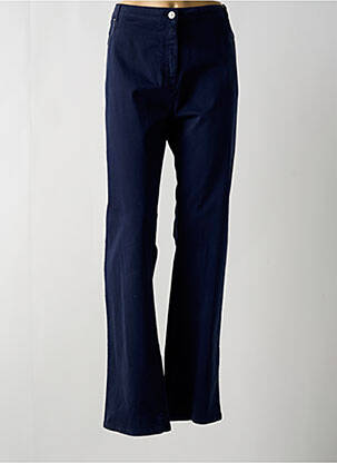 Pantalon slim tissage popeline taille normale bleu C'EST BEAU LA VIE femme