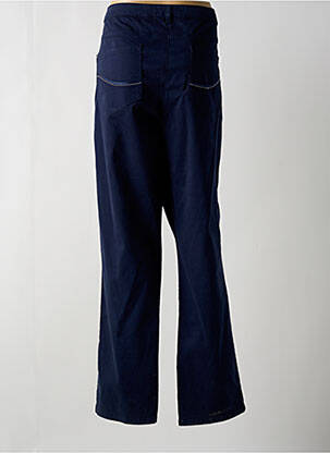 Pantalon slim tissage popeline taille normale bleu C'EST BEAU LA VIE femme