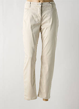 Pantalon slim tissage popeline taille normale beige BETTY BARCLAY femme