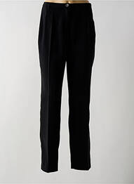Pantalon droit tissage crêpe taille haute noir MODISSIMO femme