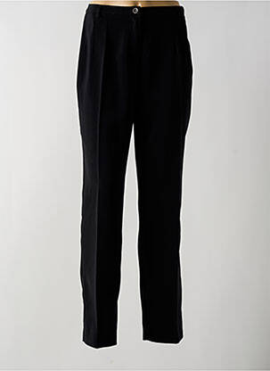 Pantalon droit tissage crêpe taille haute noir MODISSIMO femme