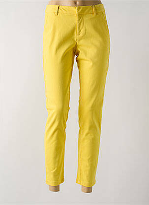 Pantalon chino tissage popeline taille normale jaune VERO MODA femme