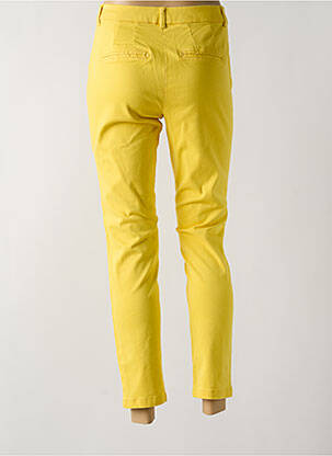 Pantalon chino tissage popeline taille normale jaune VERO MODA femme