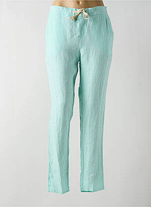 Pantalon droit taille élastique taille normale bleu C'EST BEAU LA VIE femme