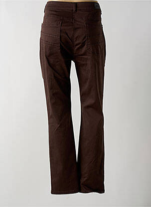 Pantalon slim tissage popeline taille normale marron DIANE LAURY femme