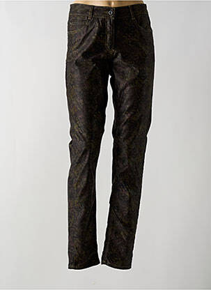 Pantalon slim tissage popeline taille normale vert BRANDTEX femme