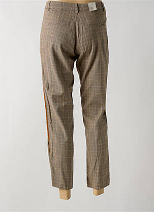 Pantalon 7/8 taille à pinces taille normale marron KANOPE femme