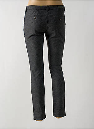 Pantalon chino broderie galons latéraux taille basse bleu REIKO femme