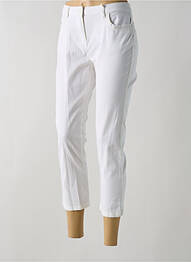 Pantacourt tissage popeline taille normale blanc C'EST BEAU LA VIE femme