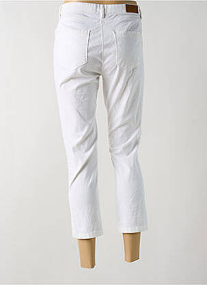 Pantacourt tissage popeline taille normale blanc C'EST BEAU LA VIE femme