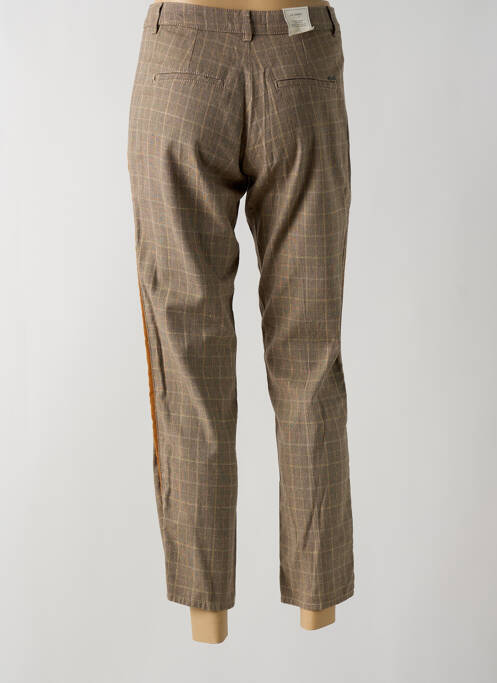 Pantalon 7/8 taille à pinces taille normale marron KANOPE femme