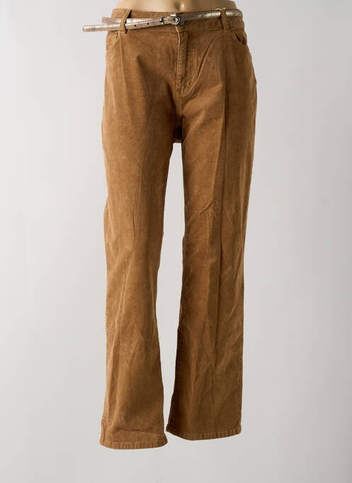 Pantalon droit beige C'EST BEAU LA VIE pour femme