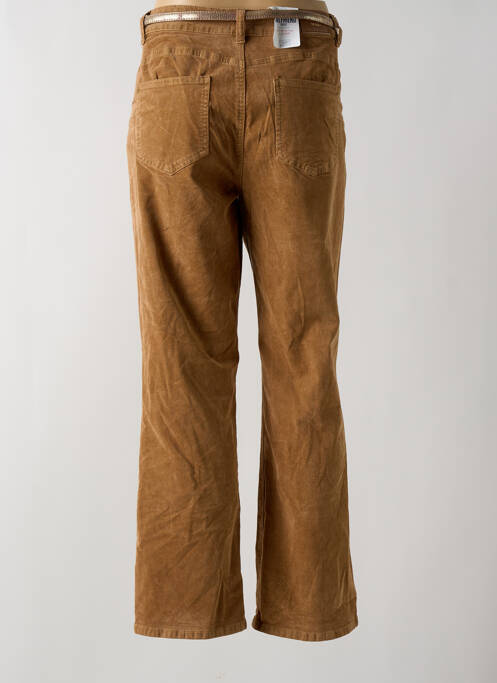 Pantalon droit beige C'EST BEAU LA VIE pour femme