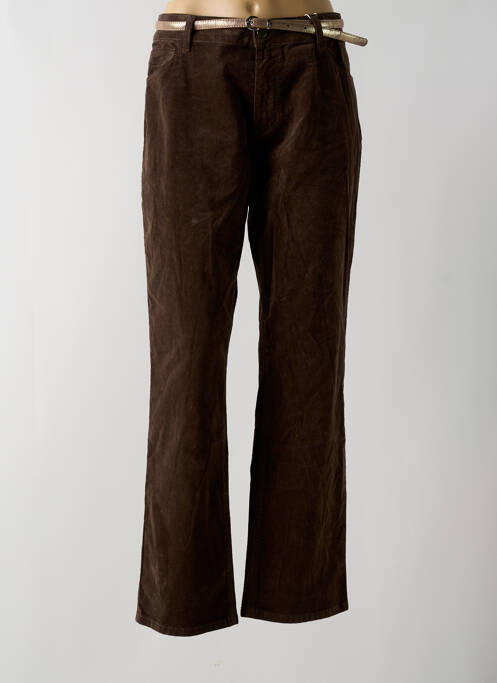 Pantalon droit marron C'EST BEAU LA VIE pour femme