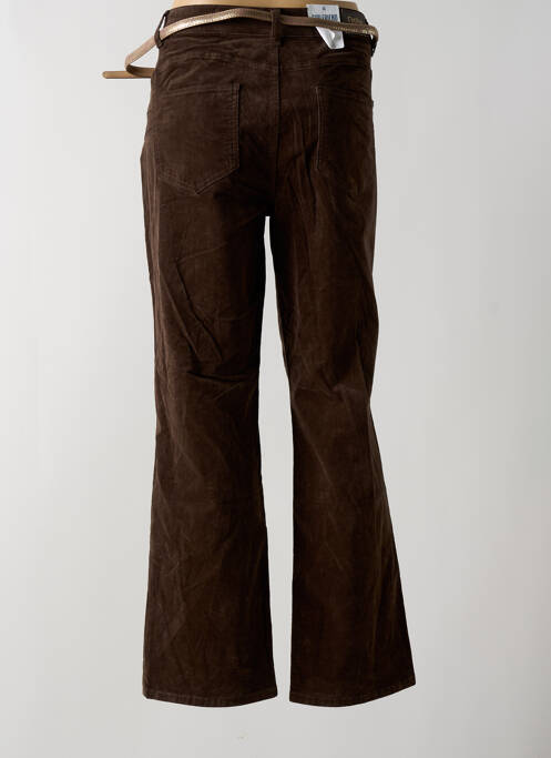 Pantalon droit marron C'EST BEAU LA VIE pour femme