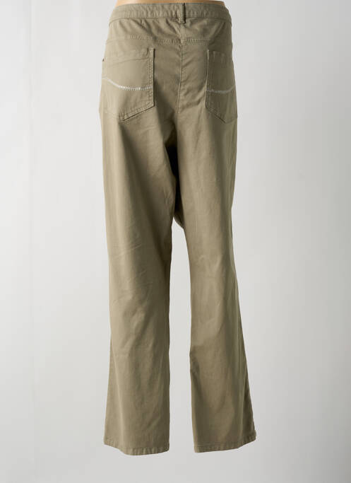 Pantalon slim vert C'EST BEAU LA VIE pour femme