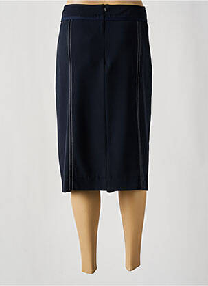 Jupe mi-longue coupe droite bleu DIANE LAURY femme