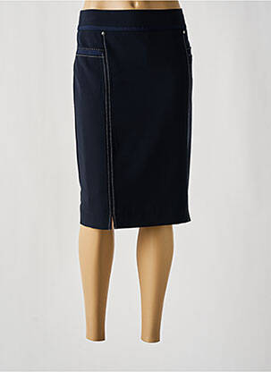 Jupe mi-longue taille à pinces bleu DIANE LAURY femme