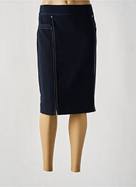 Jupe mi-longue taille à pinces bleu DIANE LAURY femme