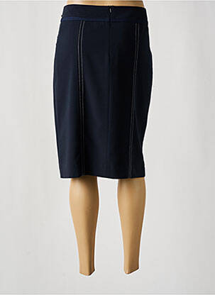 Jupe mi-longue taille à pinces bleu DIANE LAURY femme