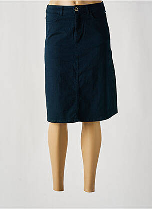 Jupe mi-longue stretch bleu YERSE femme