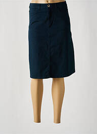 Jupe mi-longue coupe droite bleu YERSE femme
