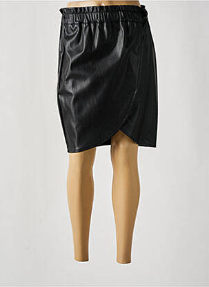 Jupe mi-longue taille haute noir EMI-JO femme