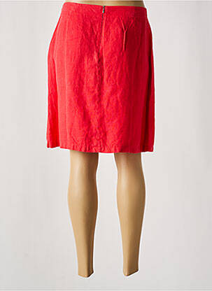 Jupe mi-longue taille à pinces rouge MALOKA femme