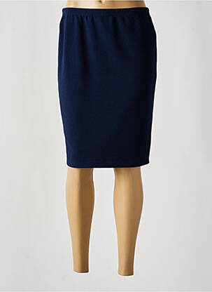 Jupe mi-longue stretch bleu TELMAIL femme