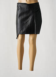 Jupe courte fermeture zip latéral noir LOVIE & CO femme