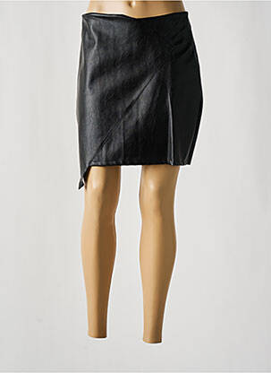 Jupe courte fermeture zip latéral noir LOVIE & CO femme