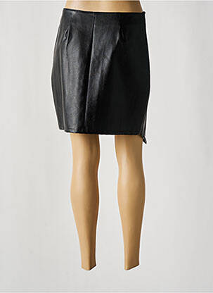 Jupe courte fermeture zip latéral noir LOVIE & CO femme