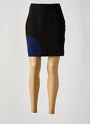 Jupe courte taille à pinces noir AKELA KEY femme