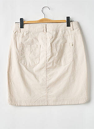 Jupe courte poches beige ÉTYMOLOGIE femme