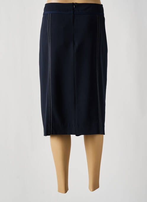 Jupe mi-longue coupe droite bleu DIANE LAURY femme