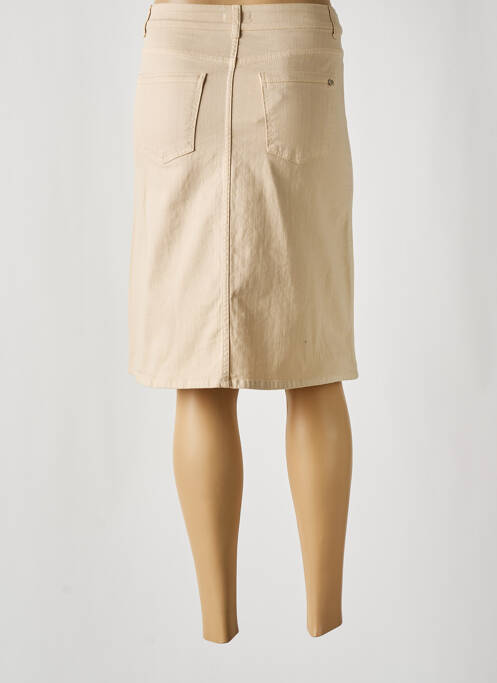 Jupe mi-longue beige YERSE pour femme