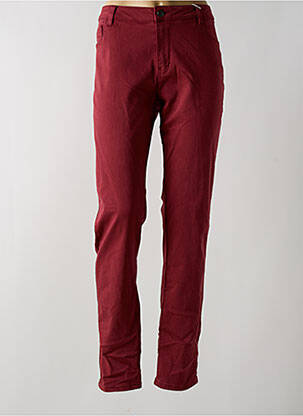 Jeans coupe slim stretch taille normale rouge C'EST BEAU LA VIE femme