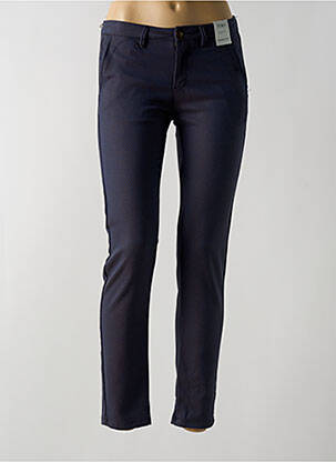 Pantalon chino taille basse taille basse bleu REIKO femme