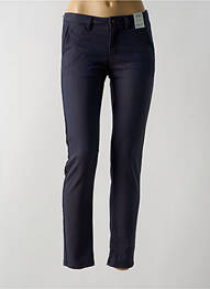 Pantalon chino taille basse taille basse bleu REIKO femme