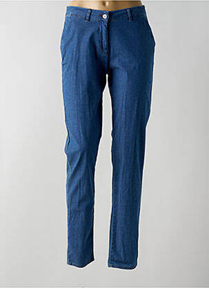 Jeans coupe slim stretch taille haute bleu LE PETIT BAIGNEUR femme