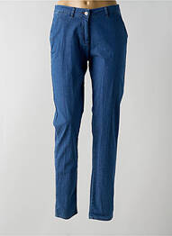 Jeans coupe slim stretch taille haute bleu LE PETIT BAIGNEUR femme