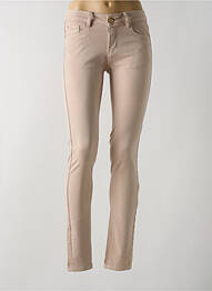 Pantalon slim tissage popeline taille normale rose R.DISPLAY femme