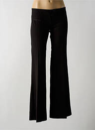 Pantalon flare fermeture zippée sous rabat avec crochet taille basse noir LES P'TITES BOMBES femme