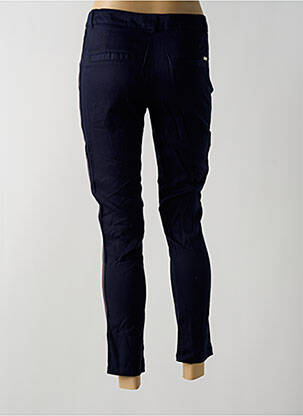 Pantalon 7/8 taille à pinces taille normale bleu REIKO femme