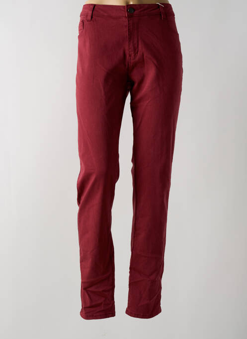 Jeans coupe slim rouge C'EST BEAU LA VIE pour femme