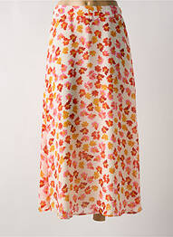 Jupe longue tissage crêpe orange VERO MODA femme